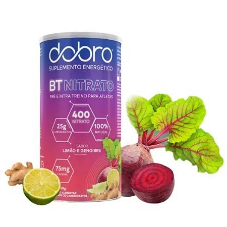 BT NITRATO DOBRO 450G LIMÃO E GENGIBRE C/ CAFEÍNA