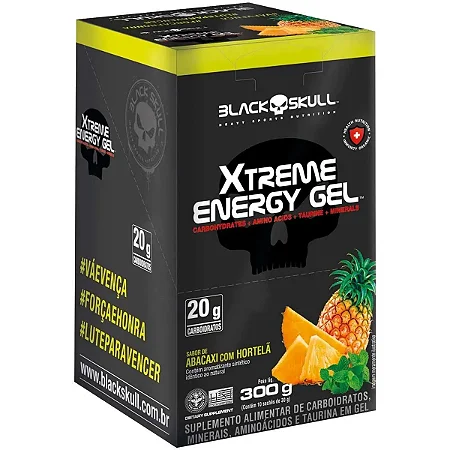 XTREME ENERGY GEL CX C/10 BLACK SKULL