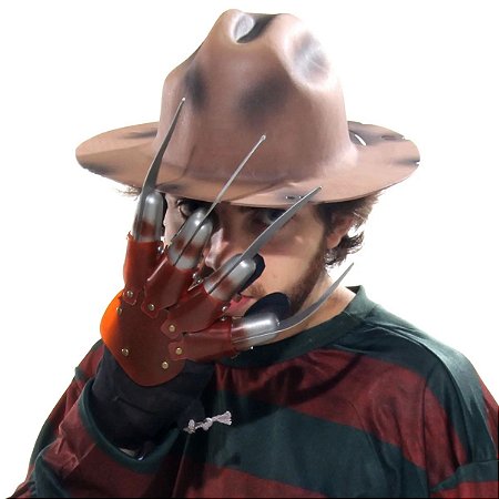 Kit Chapeu e Luva Freddy - Sulamericana Fantasias