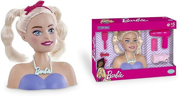 Boneca Barbie Styling Head Hair Mattel - Pupee