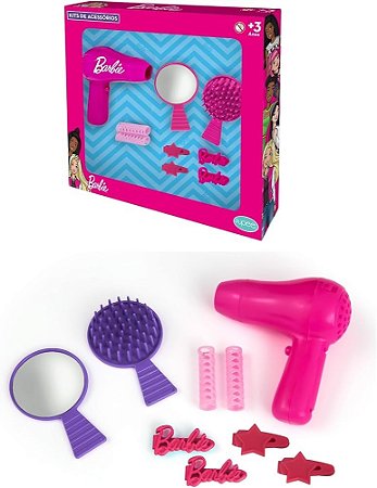 KIT SECADOR COM ACESSORIOS DA BARBIE - PUPEE