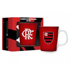 CANECA PORCELANA PREMIUM FLAMENGO 260ML - BRASFOOT