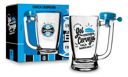 CANECA GREMIO TABERNA COM CAMPAINHA 340 ML - BRASFOOT