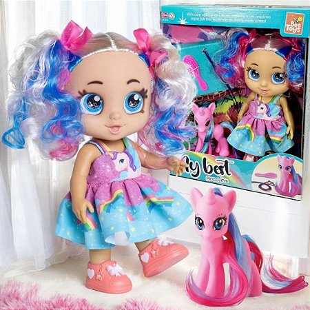 Boneca My Best Unicornio Arco Iris - Bee Toys