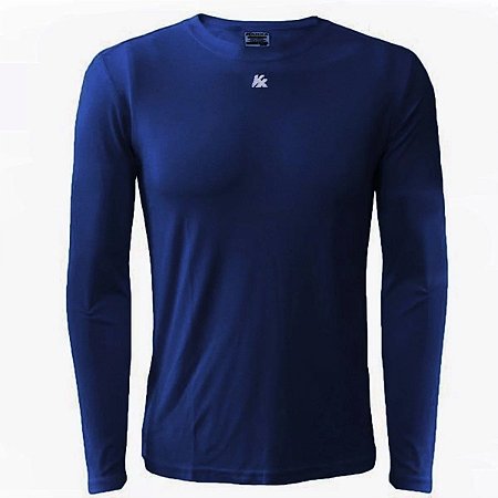 CAMISETA MANGA LONGA ALTA COMPRESSAO T SHIRT  MARINHO G - KANXA