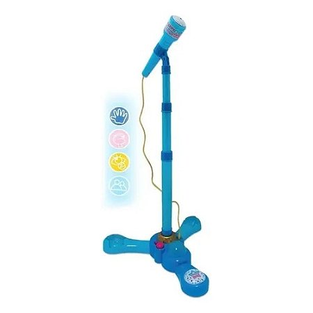 MICROFONE COM PEDESTAL AZUL - FENIX