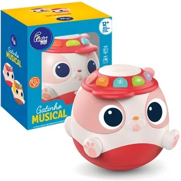 GATINHO MUSICAL ROSA - FENIX BRINQUEDOS