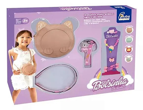KIT BOLSINHA GATINHO ROSA - FENIX