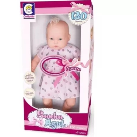 Boneca Sonho Azul Fala 120 Frases - Cotiplas