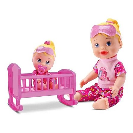 Boneca Berço My Little Collection Brincando de Pijama - Divertoys
