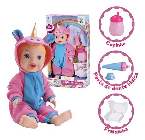 Boneca My Little Collection Unicornio - Divertoys