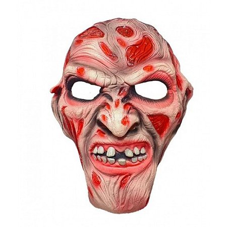 MASCARA FREDDY KRUEGER ASSASSINO EM LATEX HALLOWEEN - SPOOK