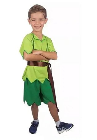 Fantasia Peter Pan Menino Green M - BrinkModel