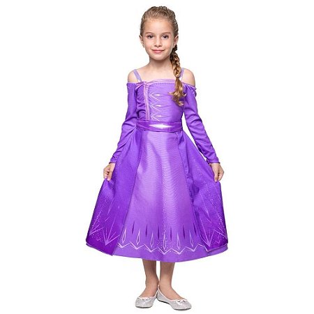 Fantasia Elsa Classica Frozen II M - Regina Festas