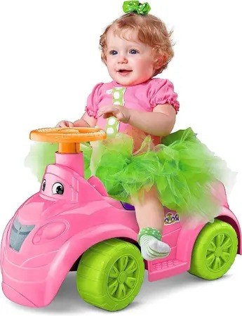 Toymotor Carrinho de Equilibrio Andador Rosa - Roma Brinquedos