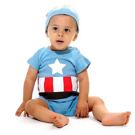 Fantasia Capitão América Baby GG - Sulamericana Fantasias