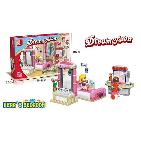 Blocos de Montar Cidades Dream Town 142 pçs - Jie Star