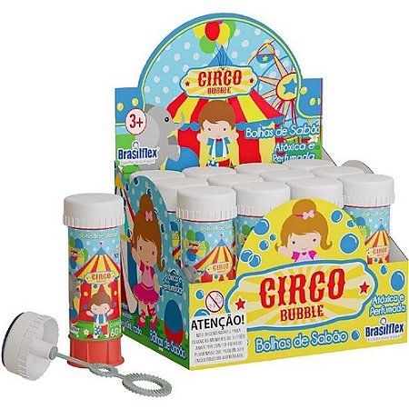 Bolhas de Sabão Circo Bubbles 60ml - Brasilflex
