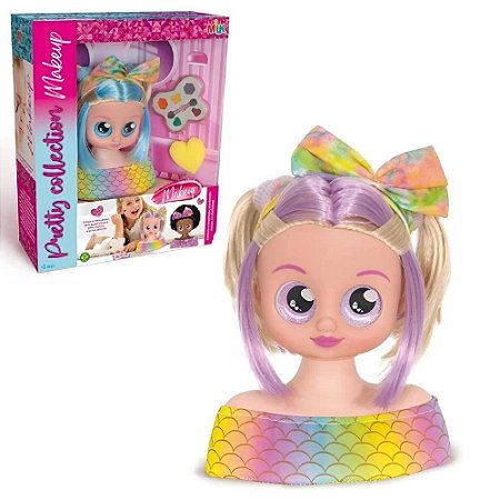 Boneca Busto Pretty Collection Makeup Styling - Milk Brinquedos