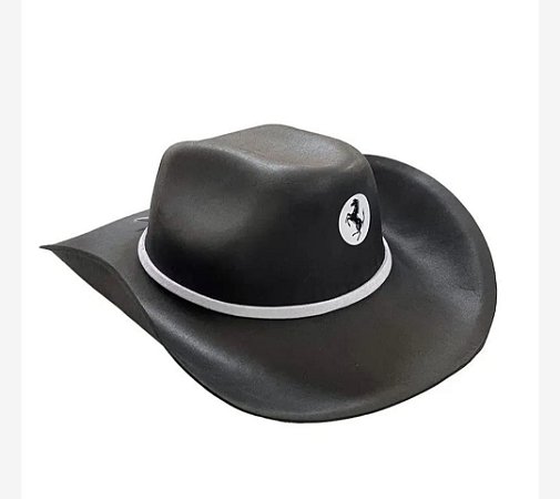 Chapéu Cowboy Preto EVA Cowgirl - Riplas