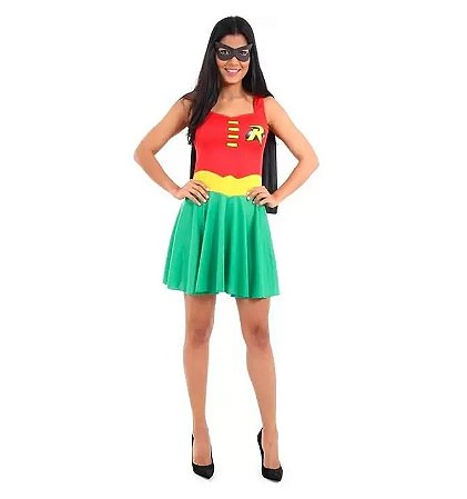 Fantasia Robin Feminino Verão Adulto G - Sulamericana Fantasias