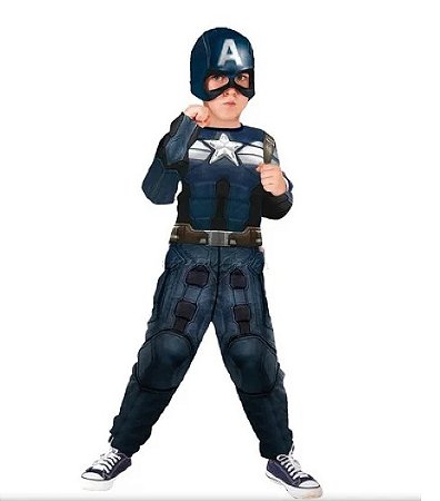 Fantasia Capitão América Longo Avengers G - Rubies