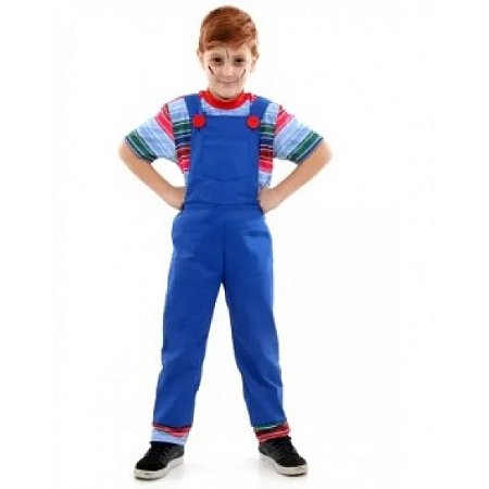 Fantasia Boneco Assassino Infantil G - Sulamericana Fantasias