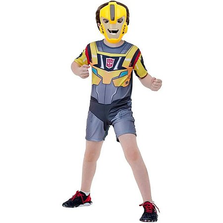 Fantasia Transformers Bumblee Curto M - Regina Festas
