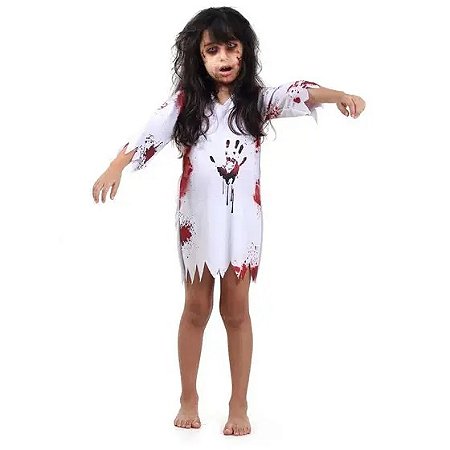Fantasia Zombie Vestido M - Sulamericana Fantasias