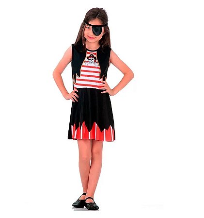Fantasia Piratinha Feminina M - Sulamericana Fantasias