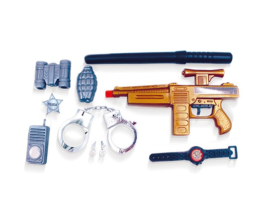 Kit Police Team Policial Encartelado - Pica Pau