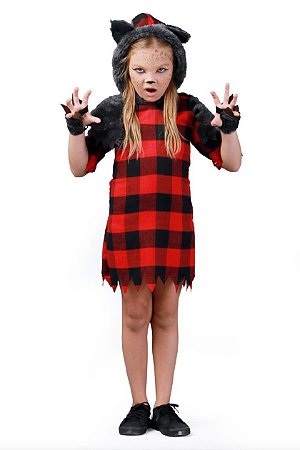 Fantasia Lobisomem Menina G - Sulamericana Fantasias