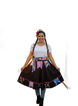 Saia Junina Transpassada Bandeirinhas - Masquerade