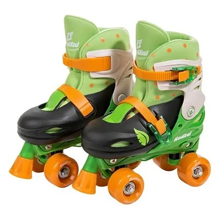 Patins Roller 4 Rodas Verde Ajustavel 34/37 - Fenix