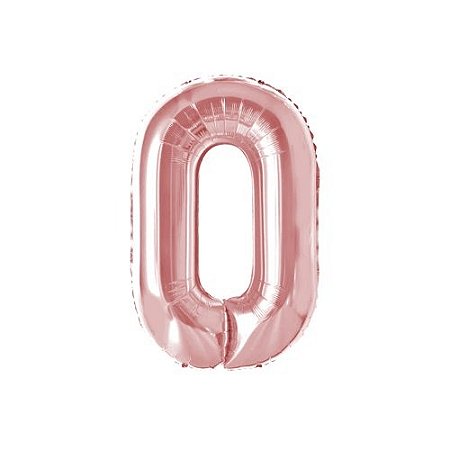 Balao Metalizado Rose Nº 0 40cm - Junco