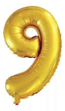 Balao Metalizado Dourado Nº 9 40cm - Gala Embalagens