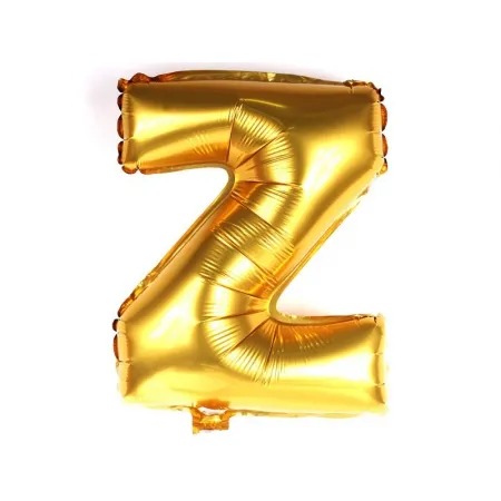 Balao Metalizado Dourado Letra Z 40cm - Gala Enmbalagens