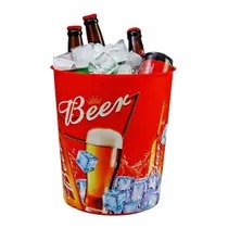 Balde Cerveja Beer Vermelho 7L - Usual Plastic