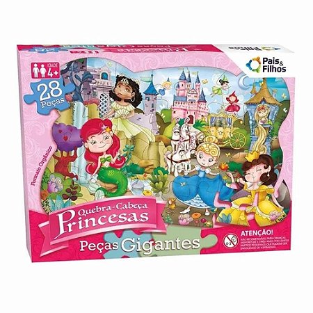 Quebra Cabeça Princesas Gigante 28 Peças - Pais e Filhos