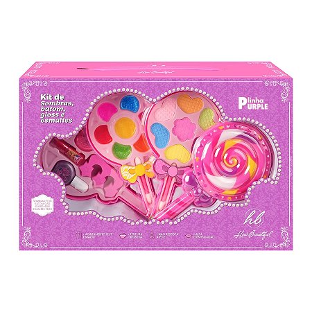 Kit Cosméticos Purple Make Infantil - Cks