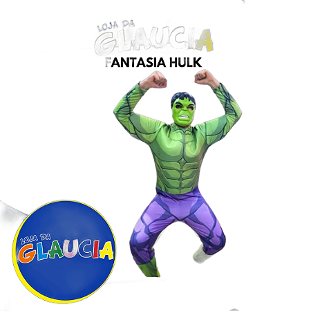 Fantasia Hulk Adulto M 40/42 - Regina Festas