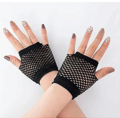 Luva Arrastao Curta Preta - Pica Pau