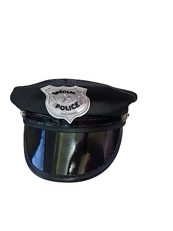 Chapeu Policial Infantil Preto - Pica Pau
