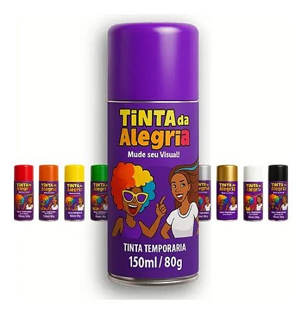 Tinta spray para Cabelo Roxa 150ml/80gr - Linha da Alegria