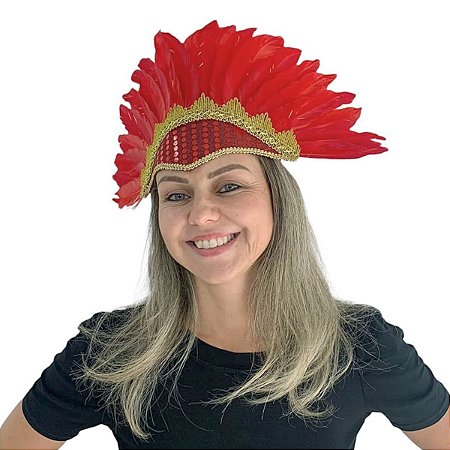 Cocar Indio Sortidos Luxo - Pica Pau