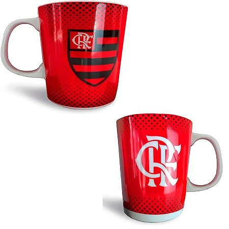 Caneca Porcelana Flamengo Premium 260ml Times - Brasfoot