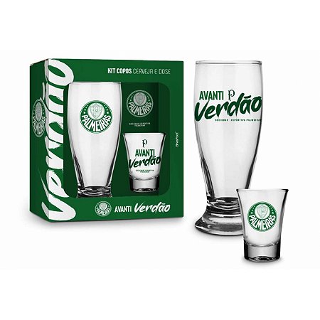 Copo Munich e Ole Palmeiras 200ml/60ml Times - Brasfoot