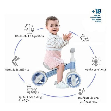 Baby Bike Equilibio Azul - Fenix Brinquedos