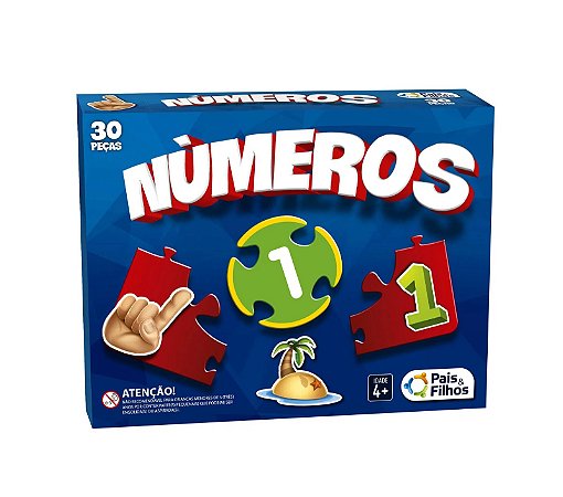 Jogo Brincar de Aprender Numeros 30Pcs - Pais e Filhos
