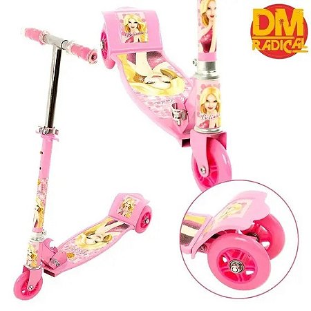 Patinete Radical Top 3 Rosa - Dm Toys